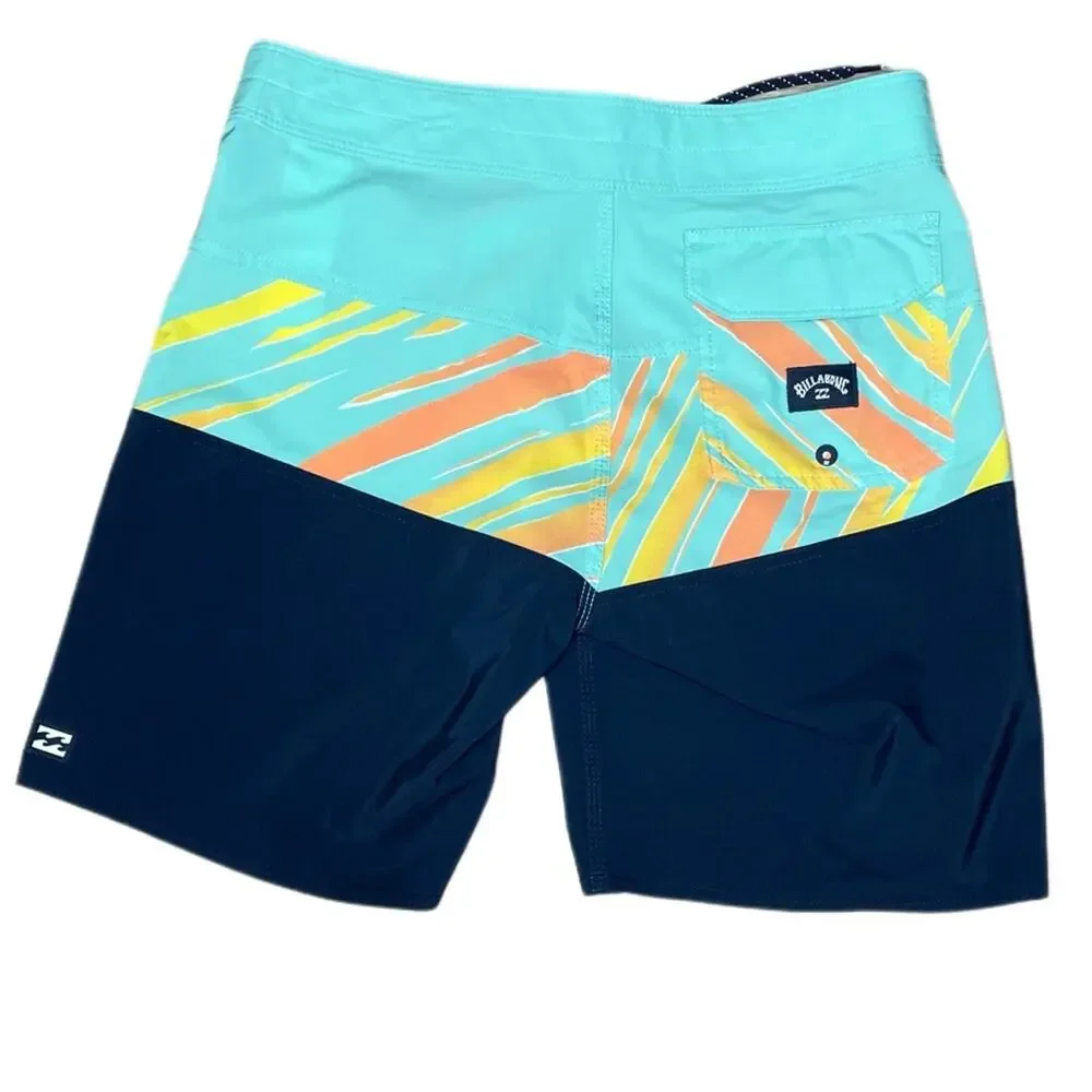 Billabong Mens Tribong Pro Performance Boardshorts Aqua/Black Sz 28